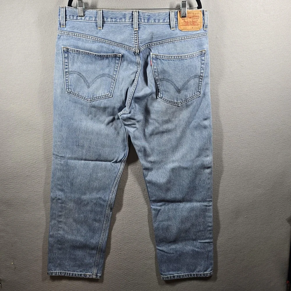 Vintage Levis 505 Jeans Mens 38x30 Denim Blue‎ Regular Fit Straight Leg Y2K